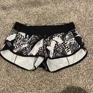 Lulu lemon Black and White Athletic Shorts